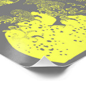 Poster Great Wave Jaune & Grey (Coin)