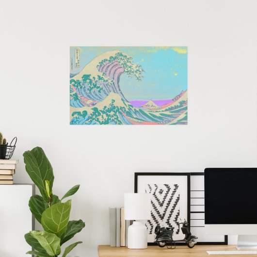 Poster Great Wave Pastel (Bureau à domicile)