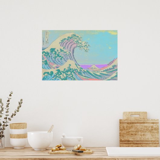 Poster Great Wave Pastel (Cuisine)