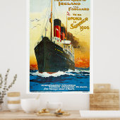 Poster Great Western Railway, Route vers l'Irlande Vintag (Cuisine)