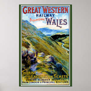 Poster Great Western Railway to Wales