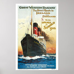Poster Great Western Railway - Vers l'Irlande
