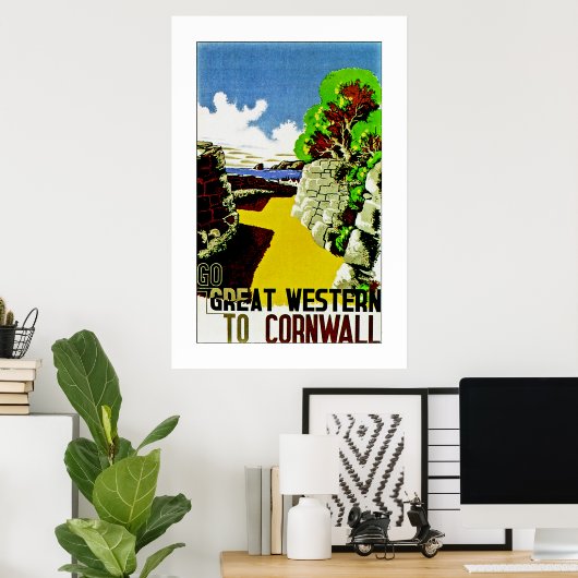 Poster Great Western to Cornwall (Bureau à domicile)