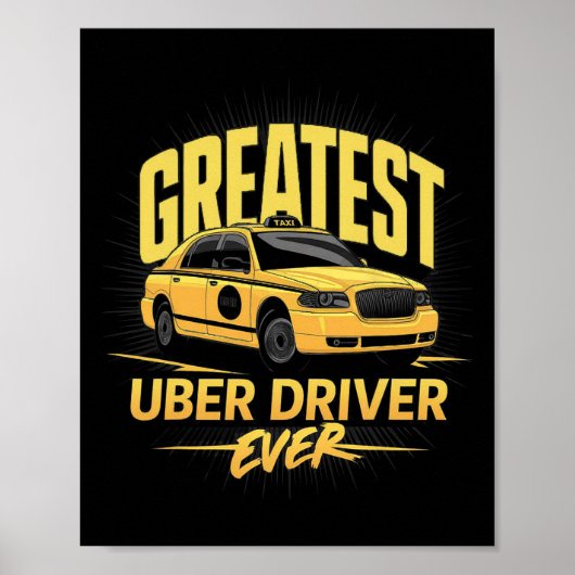 Poster Greates Uber Driver Ever Fête des pères (Devant)