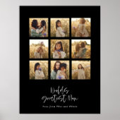 Poster Greatest Mum noir multi photo élégant (Devant)