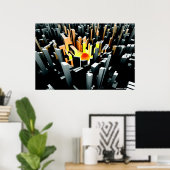 Poster Grèbes (Bureau à domicile)