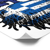 Poster Grèce Australian Australie drapeau des racines de (Coin)