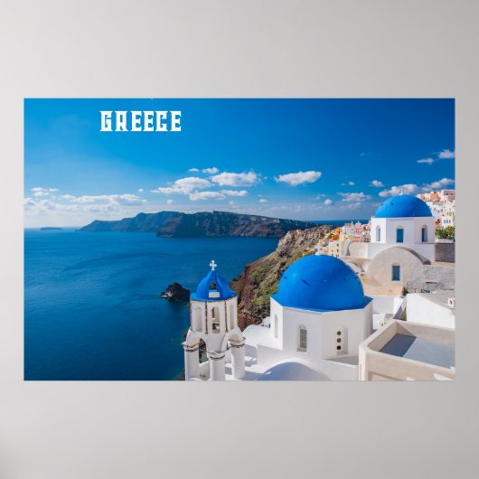 Poster Grèce bleue (Devant)