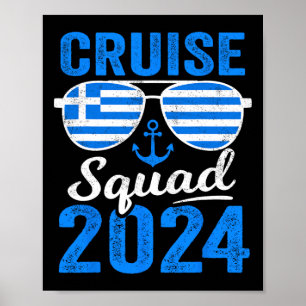 Poster Grèce Cruise Squad 2025 Matching Family Group Gre