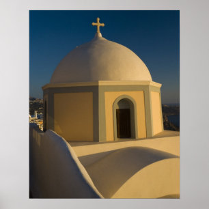 Poster Grèce et île grecque Santorin ville de 2