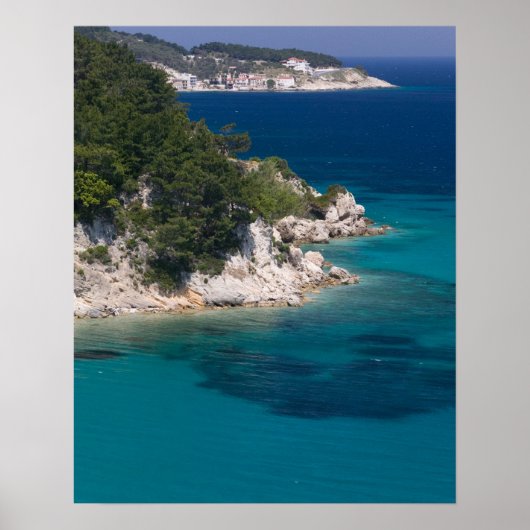 Poster GRÈCE, îles de la mer Égée nord-orientale, SAMOS, (Devant)
