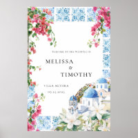Grèce Méditerranée Carrelage Floral Mariage Bienve