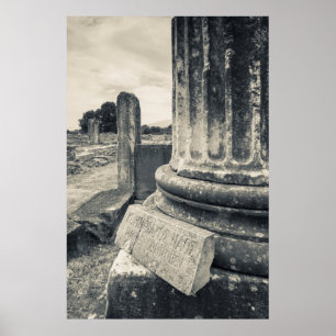 Poster Grèce, ruines d'une ville antique