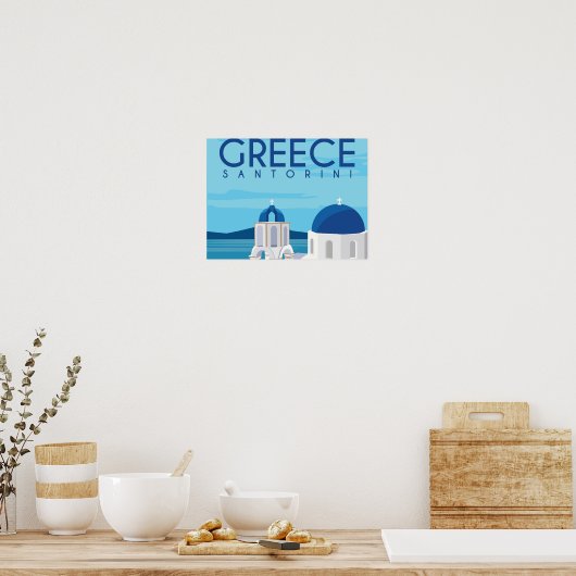 Poster Grèce Santorin (Cuisine)