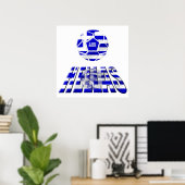 Poster Grèce Soccer Hellas Logo Soccer Ball Dons (Bureau à domicile)