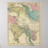 Poster Grèce, Turquie, Perse, Inde (Devant)