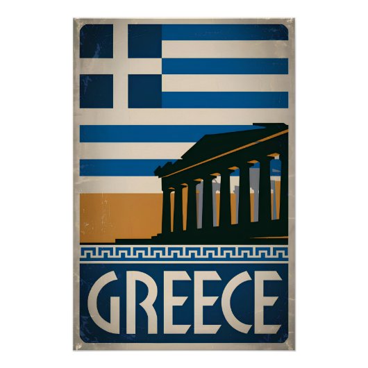 Poster Grèce vintage (Devant)