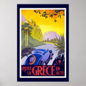 Poster Grece Vintage voyage (Devant)