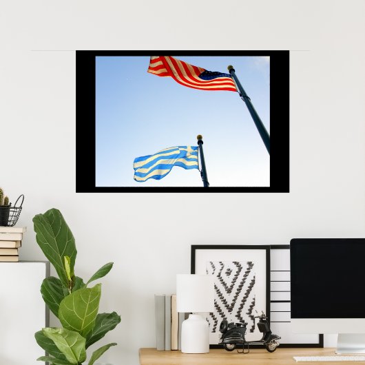 Poster Gréco-américain (Bureau à domicile)