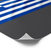 Poster Greek Flag Santa Hat Funny Greece Christmas Holida (Coin)