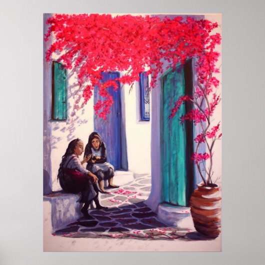 Poster 'Greek Village Gossips' (gros) (Devant)