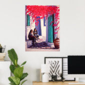 Poster 'Greek Village Gossips' (gros) (Bureau à domicile)