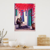 Poster 'Greek Village Gossips' (gros) (Cuisine)