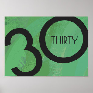 Poster Green 30 Décennie Anniversaire