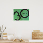 Poster Green 30 Décennie Anniversaire (Cuisine)