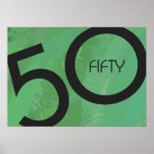 Poster Green 50 Decade Birthday (Devant)
