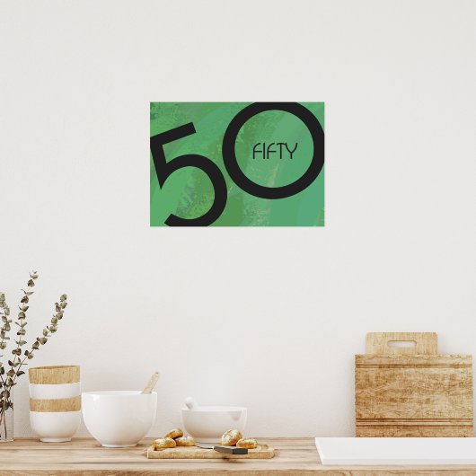 Poster Green 50 Decade Birthday (Cuisine)