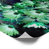 Poster Green African Daisy Flowame Ajouter votre photo (Coin)
