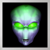 Poster Green Alien Face (Devant)