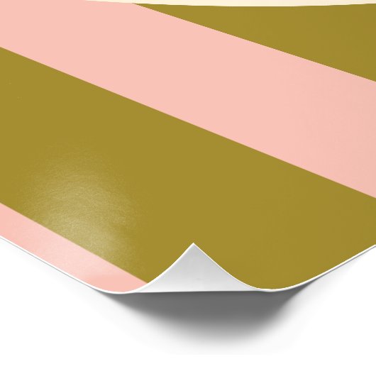 Poster Green and Blush Pink Striped “Drinks Menu” Wedding (Coin)