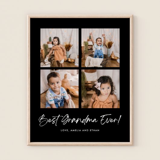 Poster Green Best Grandma Ever Quatre Photo