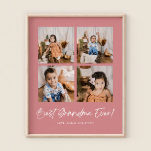 Poster Green Best Grandma Ever Quatre Photo