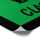 Poster Green Black Félicitations (Coin)