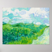 Poster Green Blé Fields, Auvers, 1890 par van Gogh (Devant)