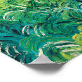 Poster Green Blé Fields Auvers (1890) par Vincent (Coin)