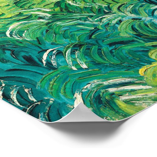 Poster Green Blé Fields Auvers (1890) par Vincent (Coin)