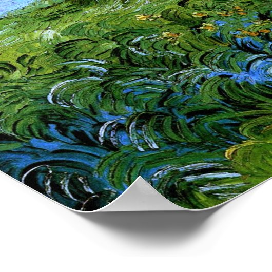 Poster Green Blé Fields Van Gogh Art (Coin)