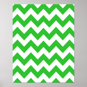 Poster Green Bold Chevron