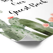 Poster Green Cactus S'il vous plaît signer notre livre d' (Coin)