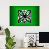 Poster Green Celtic Knot Art original (Bureau à domicile)