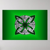 Poster Green Celtic Knot Art original (Devant)