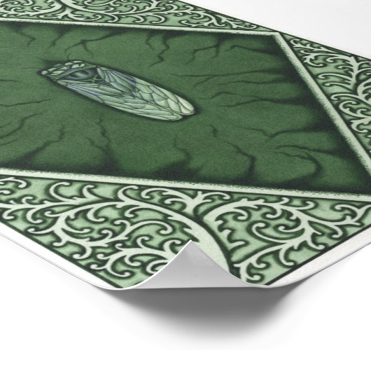 Poster Green Cicada (Coin)