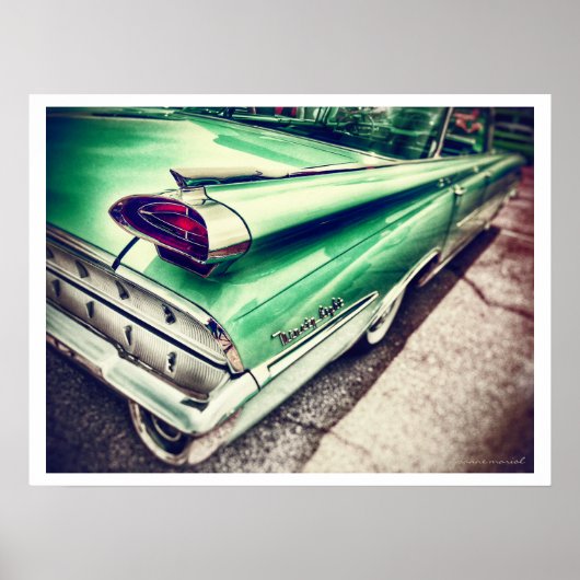 Poster Green Classic Car (Devant)
