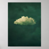 Poster Green Cloud Print Moody Cloud Painting Emerald Gre (Devant)