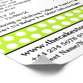 Poster Green Cupcake & Polka Dot, Cake Store Publicité (Coin)