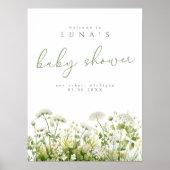 Poster Green Cute Baby In Bloom Fleur sauvage Welcome Pos (Devant)